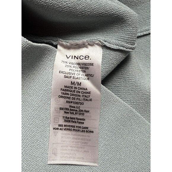 VINCE Square Neck Sweater Tank Cami Top In Pale Bay Sz Medium New - Picture 5 of 6